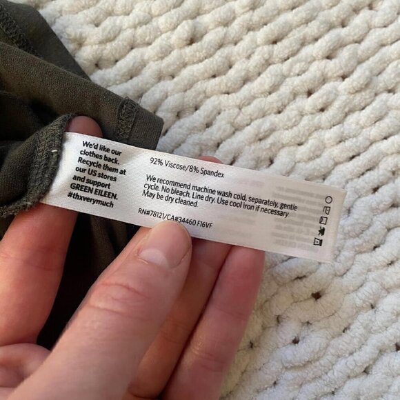 Eileen Fisher Green T-shirt Dress - Size M - Picture 5 of 6